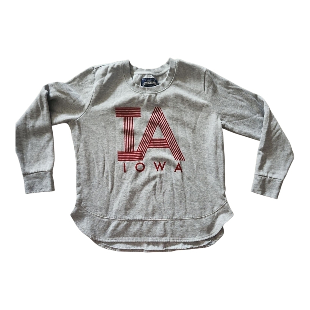 State of Mine Iowa Graphic Sweatshirt Gray Long Sleeve Pullover – Size L - Picture 2 of 6